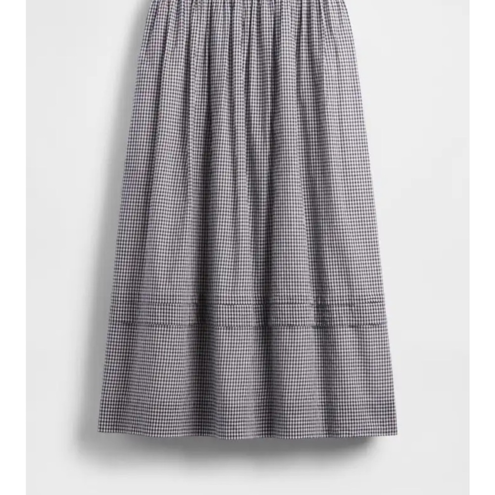 Gap × DÔEN Gingham Midi Skirt NWT